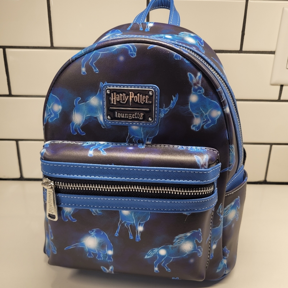 Loungefly PATRONUS Harry Potter Mystical Blue Backpack